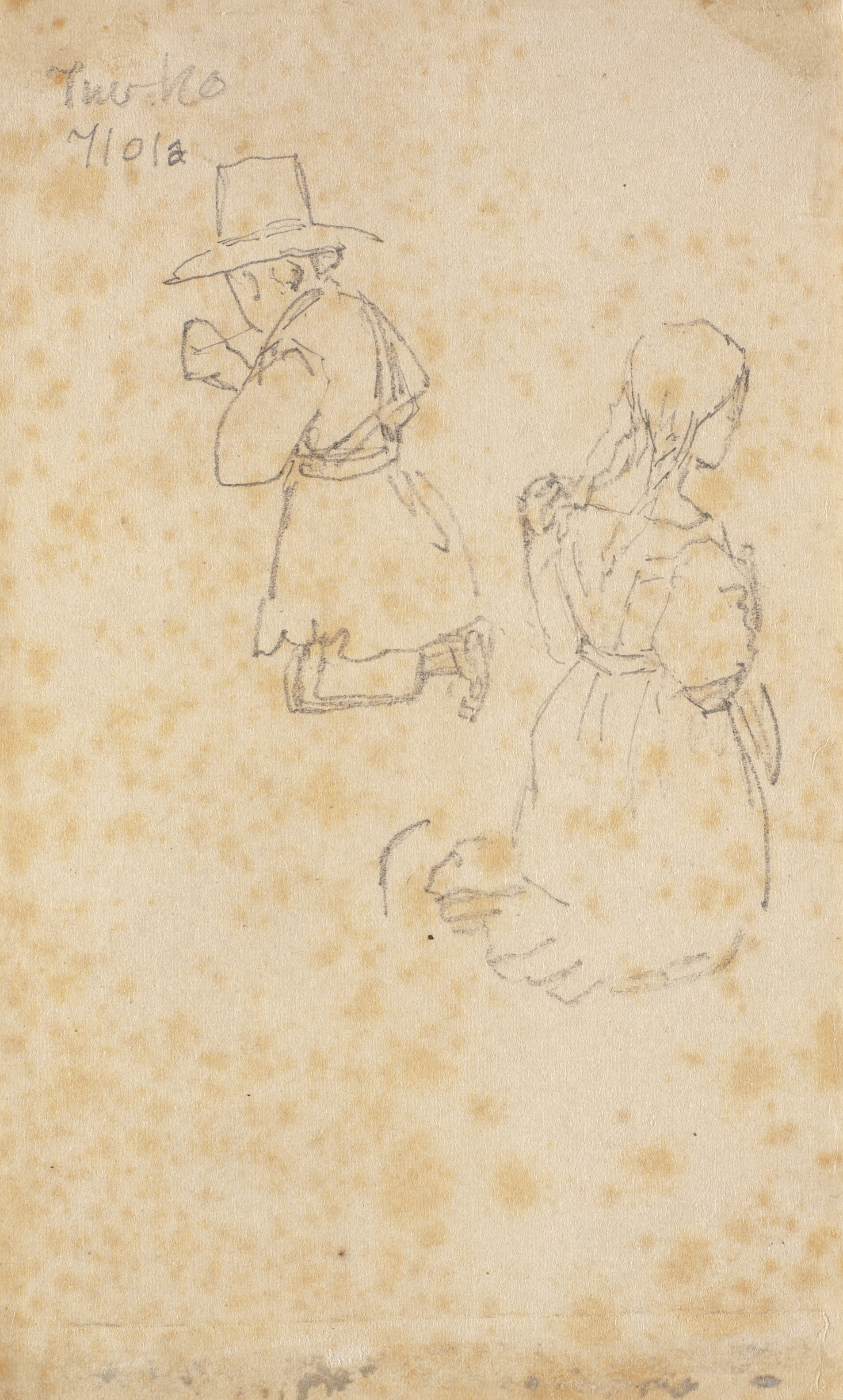 Dreng og pige, begge knælende